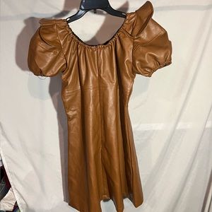 Buru new brown faux leather dress
